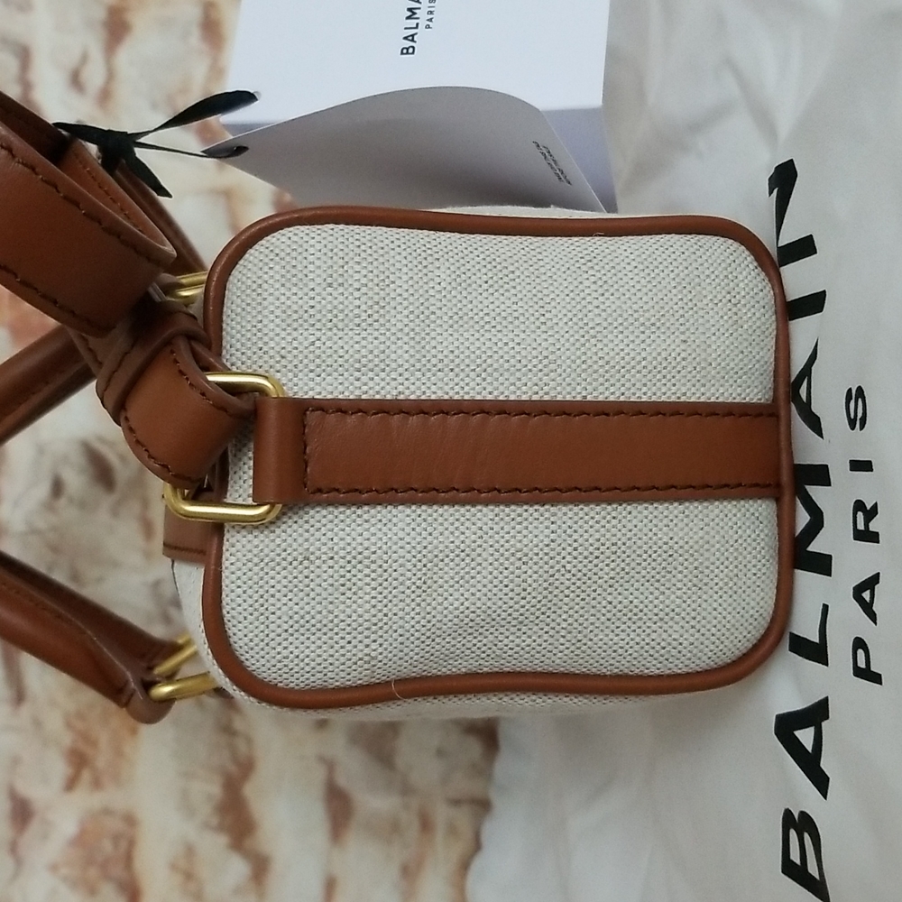 New BALMAIN B-Army Boston 20 Canvas Monogram Bag - Picture 4 of 12